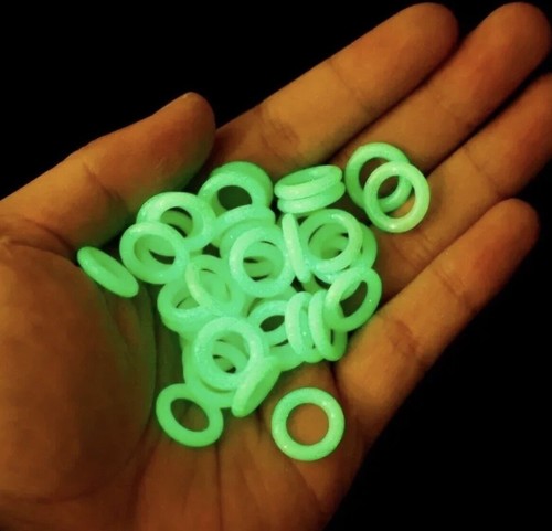 Glow the dark ringe - glow, 15mm